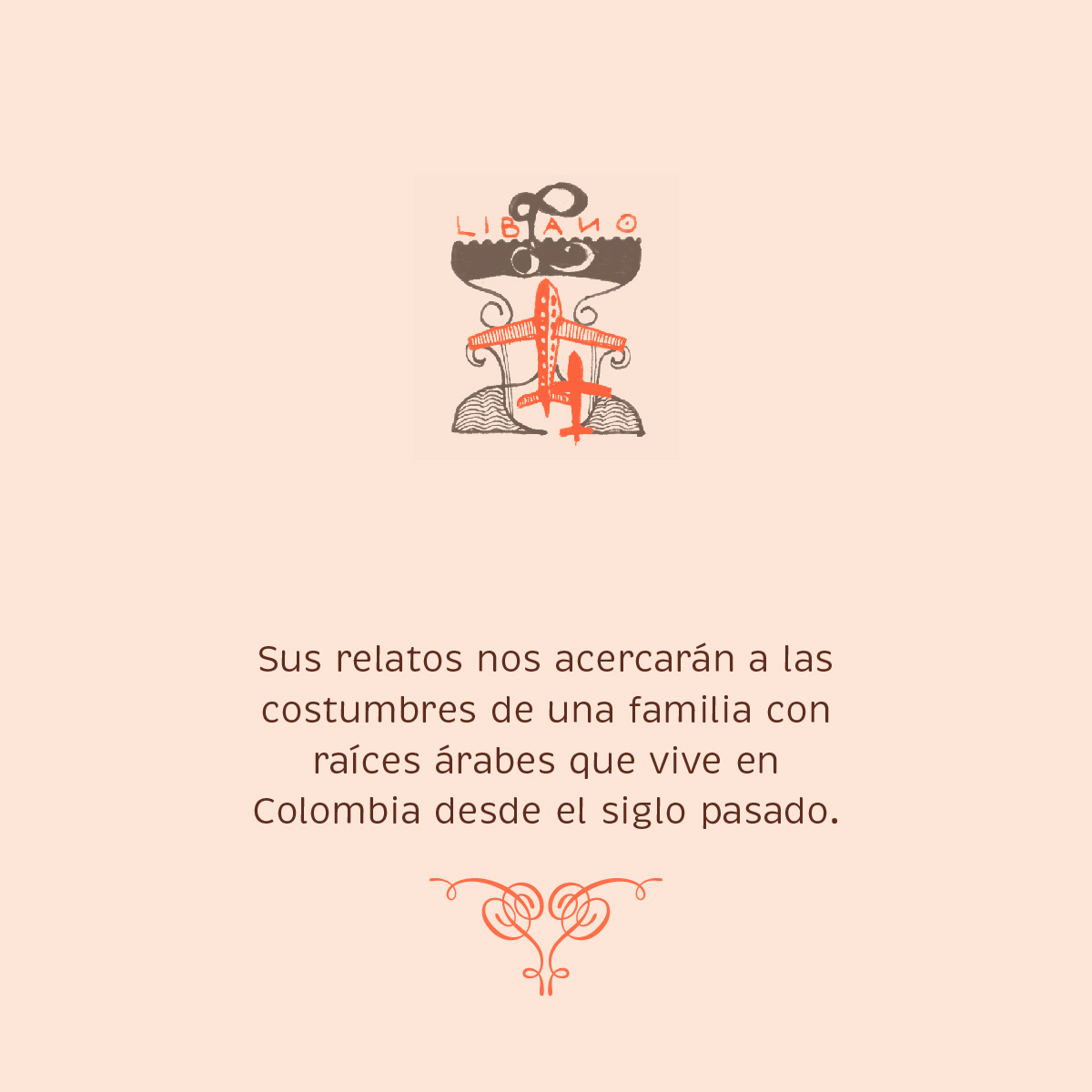 Ilustración del libro: avión sobre el Líbano, símbolo de la migración familiar